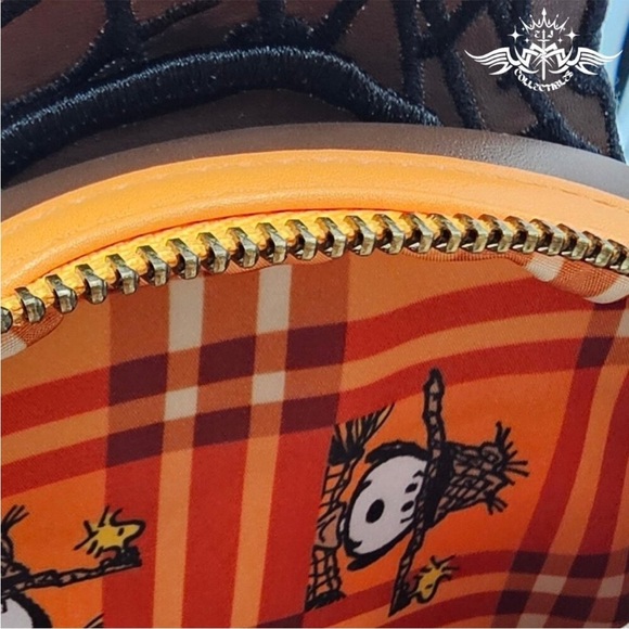 Loungefly Snoopy Scarecrow Backpack - Orange, Blue, Black main image 11